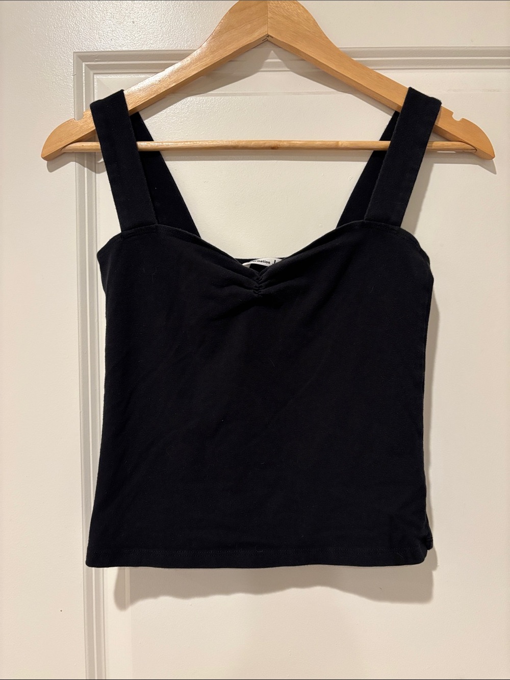 Reformation Black Women's Tank Top - Classic Square Strap